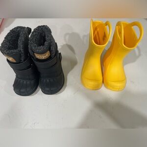 Target Black and Yellow Kids Boots